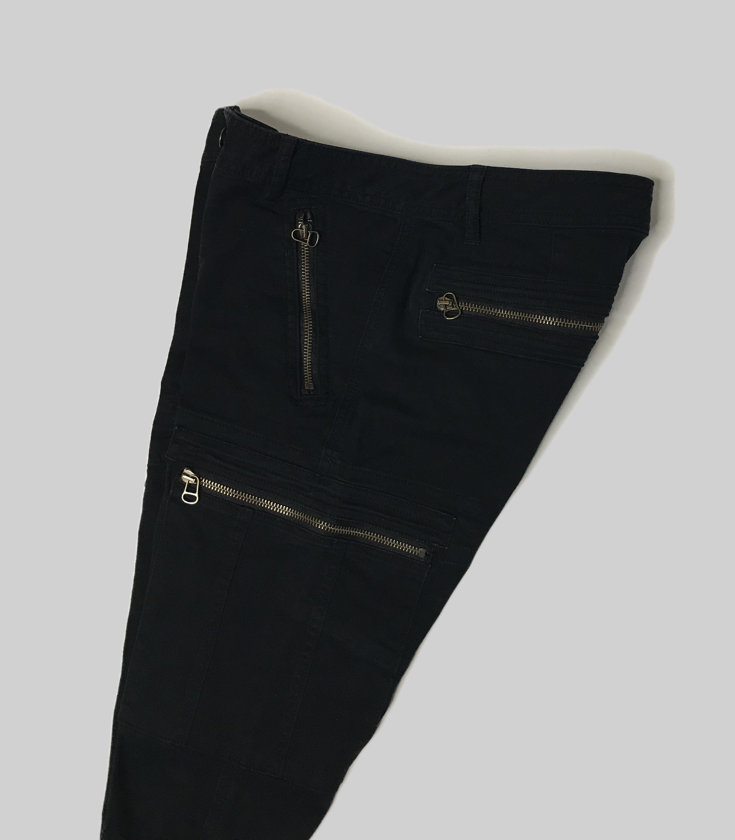 Polo Ralph Lauren Polo Ralph Lauren Womens Zipper Cargo Pants Black Skinny Size 28" / US 6 / IT 42 - 7 Thumbnail