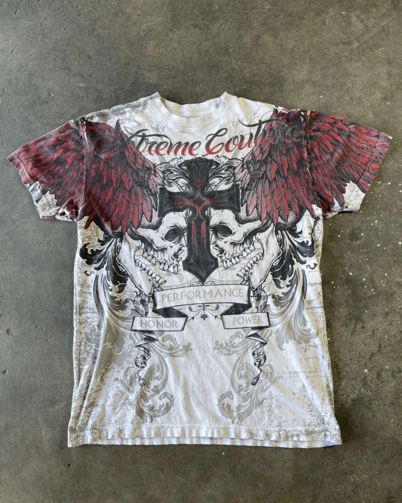 Designer Skull Printed Round Neck T Shirt Size US M / EU 48-50 / 2 - 1 Thumbnail