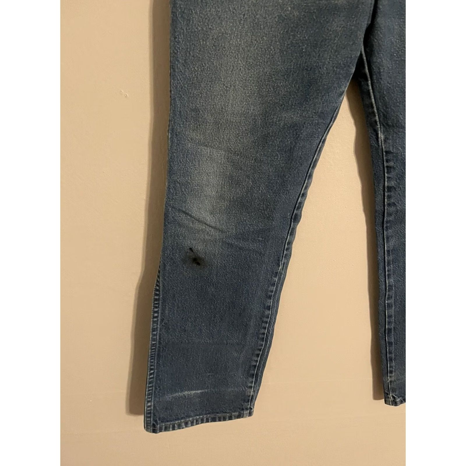 Wrangler VINTAGE Wrangler Jeans Mens 32x28.5 Denim Blue Distressed Dip Can Made in USA Size US 32 / EU 48 - 4 Thumbnail