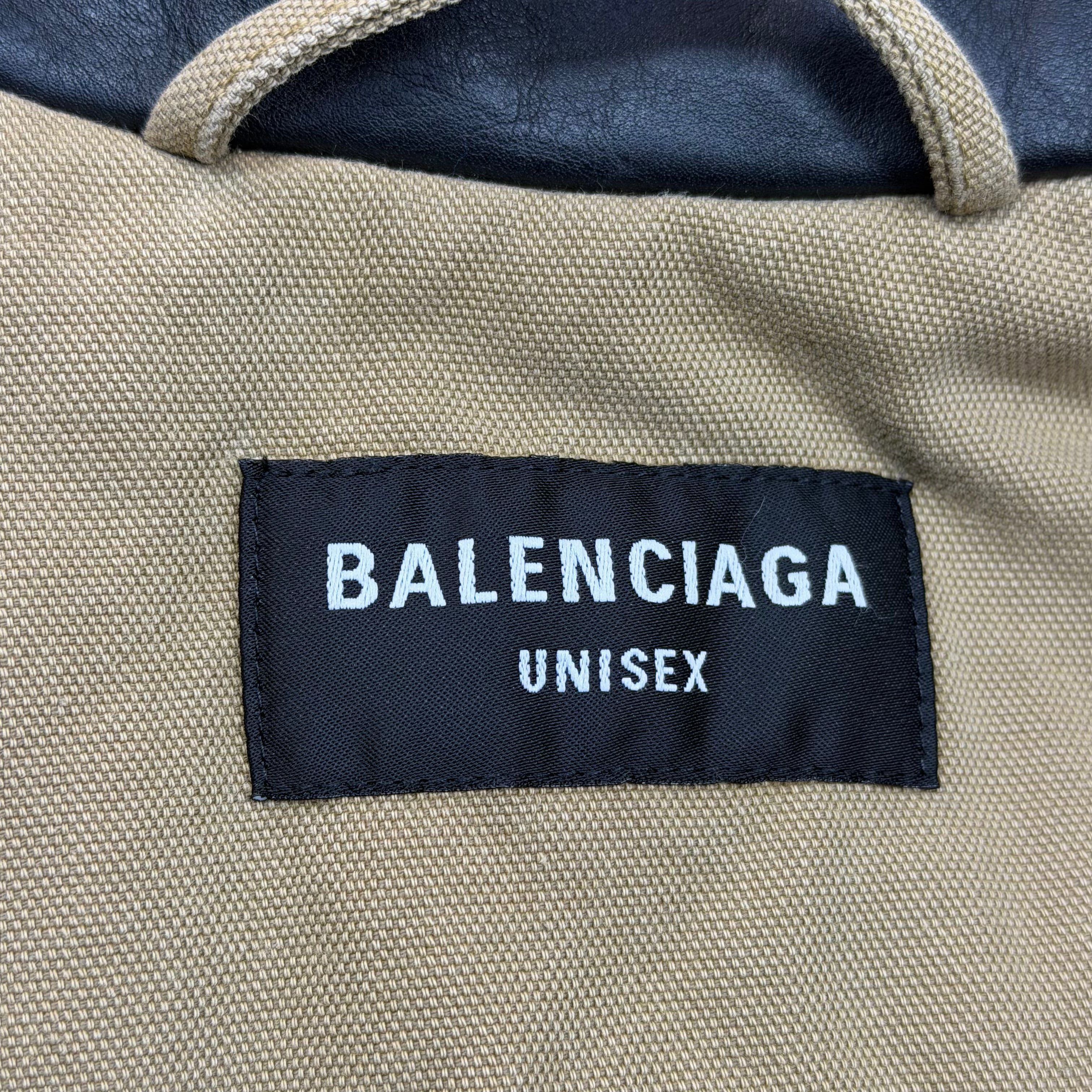 Balenciaga Balenciaga Canvas Zip Up Work Jacket 46 (XXL) Size US XXL / EU 58 / 5 - 4 Thumbnail