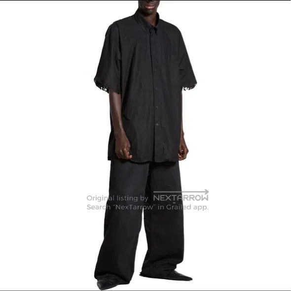 Balenciaga Balenciaga Double B Totem Patchwork Short Sleeve Shirt Size US M / EU 48-50 / 2 - 9 Thumbnail