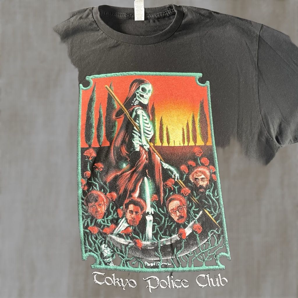 Vintage Tokyo Police Club Shirt XL Mens Black T-Shirt Band Tarot Final Tour Indie Post Punk Revival Size US XL / EU 56 / 4 - 1 Thumbnail