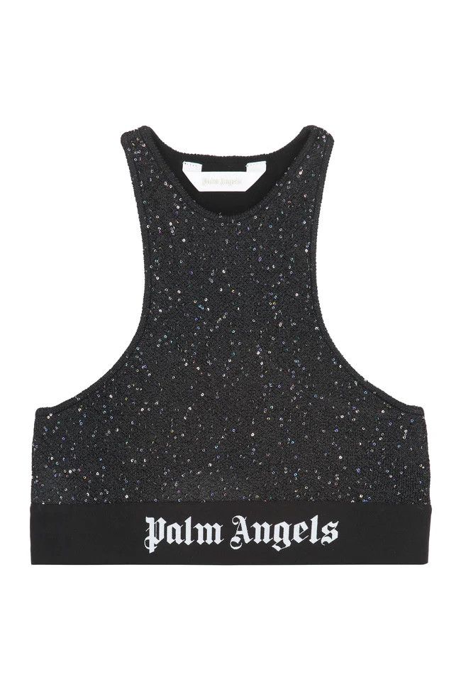 Palm Angels o1y1225 Crop Top in Black Size S / US 4 / IT 40 - 1 Thumbnail