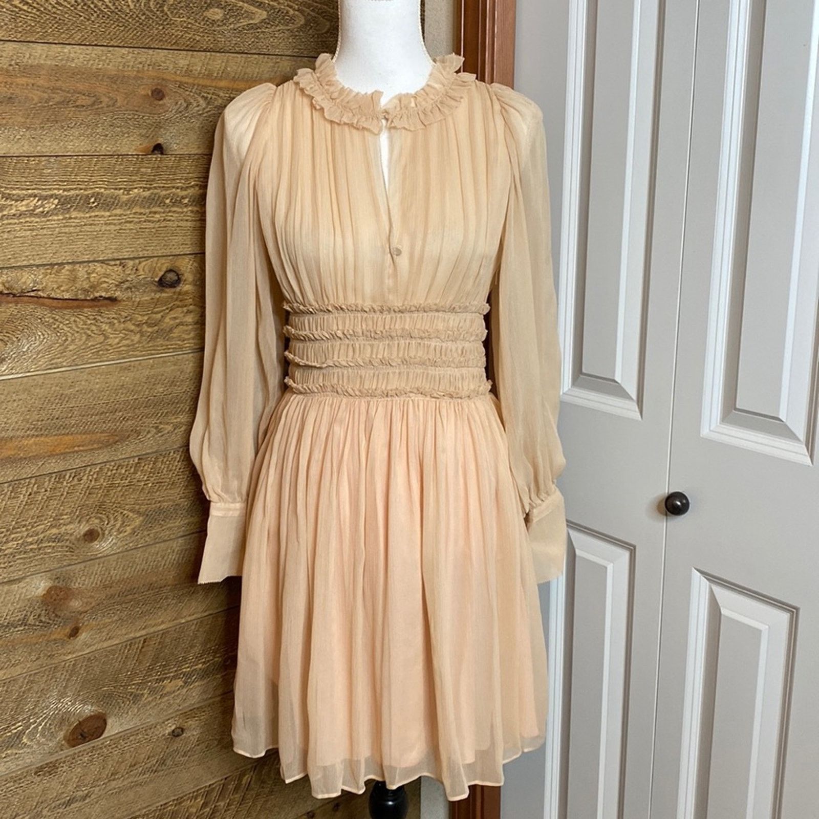 Rebecca Taylor Rebecca Taylor Silk Keyhole Mini Dress Blush pink Size 0 Size XS / US 0-2 / IT 36-38 - 3 Thumbnail