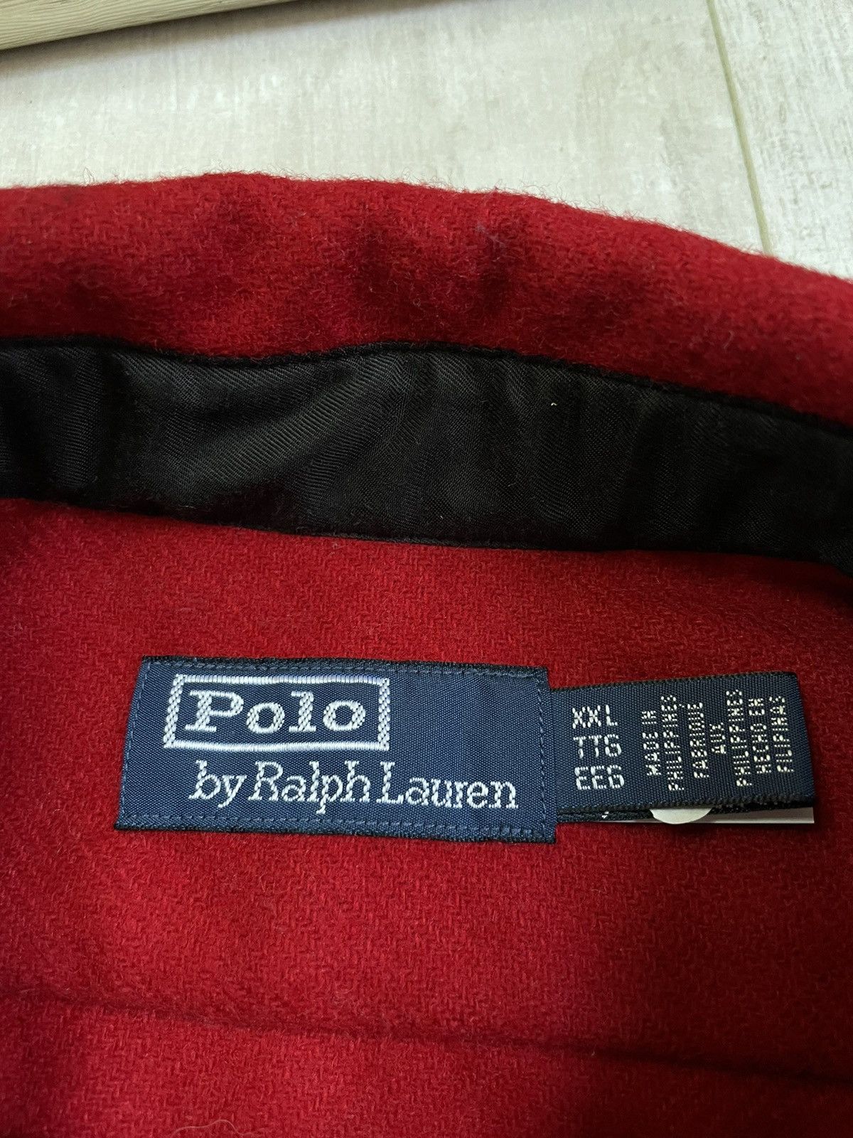 Polo Ralph Lauren Polo Ralph Lauren Wool Overshot Shirt Red Suede RARE Size US XXL / EU 58 / 5 - 6 Thumbnail