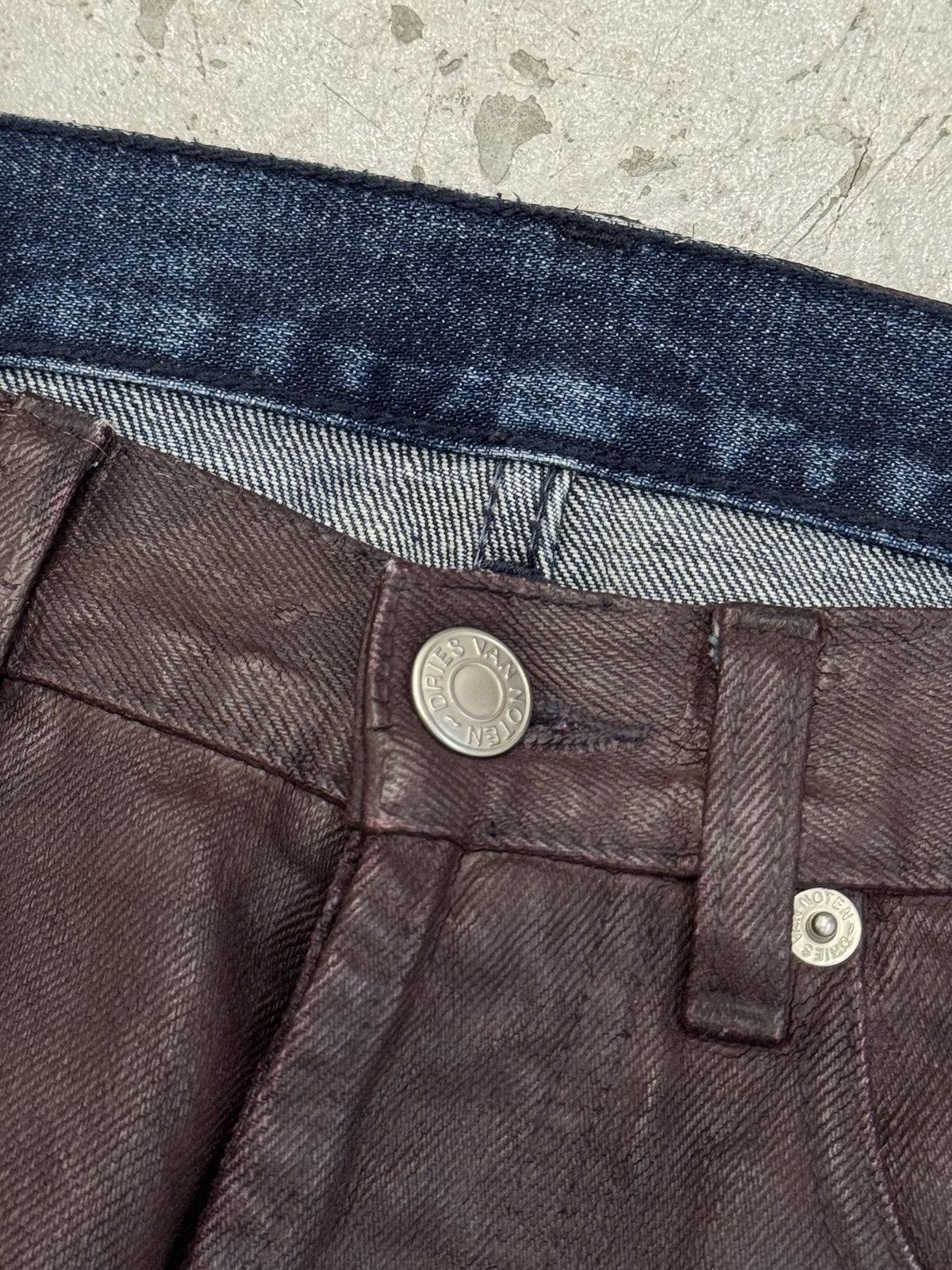 Dries Van Noten SS22 WAXED PENDA DENIM JEANS Size US 30 / EU 46 - 4 Thumbnail