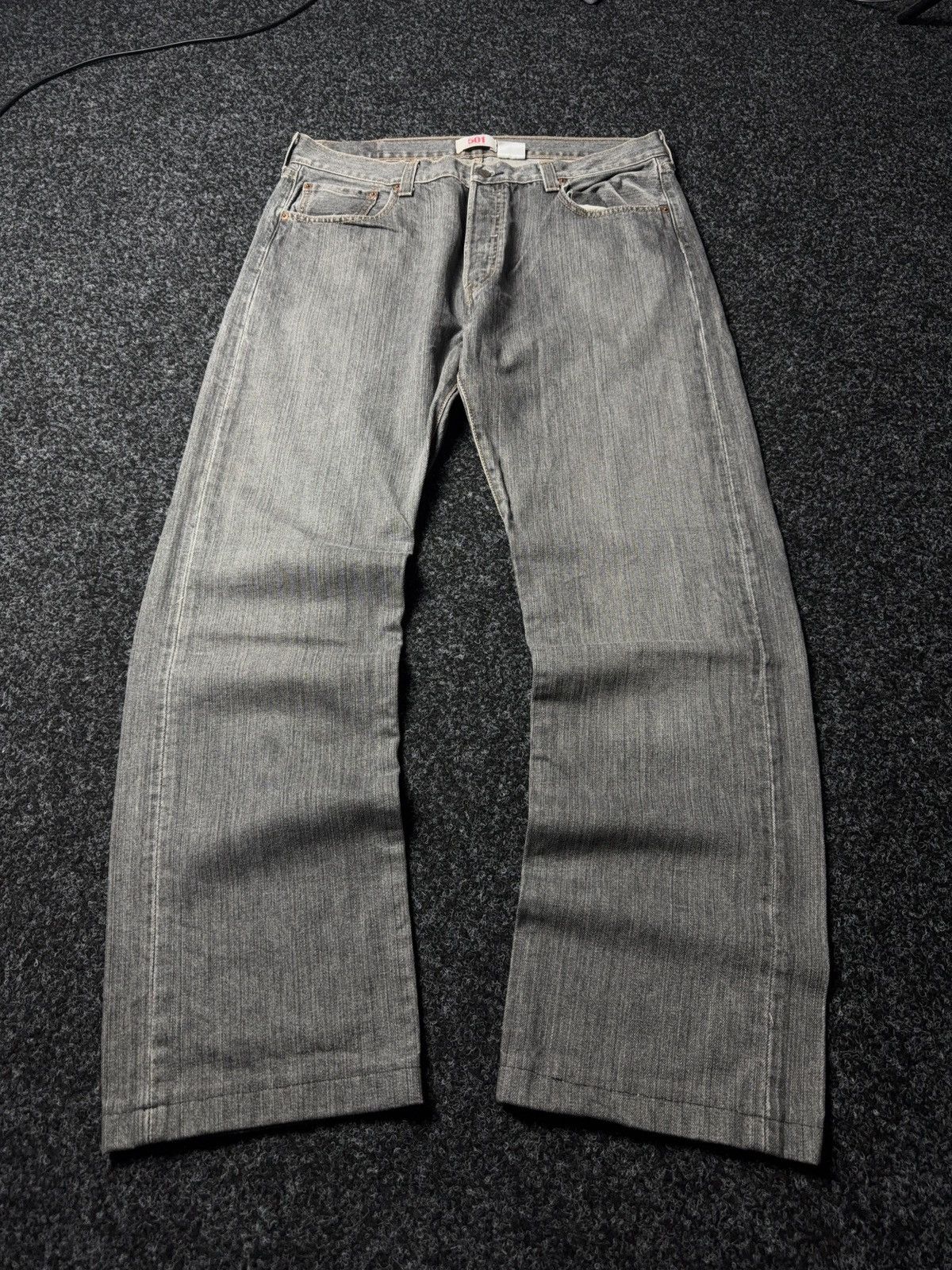Levi's Vintage 00s Levi’s 501 Grey Wash Straight Leg Jeans LGB Y2K Size US 36 / EU 52 - 1 Thumbnail
