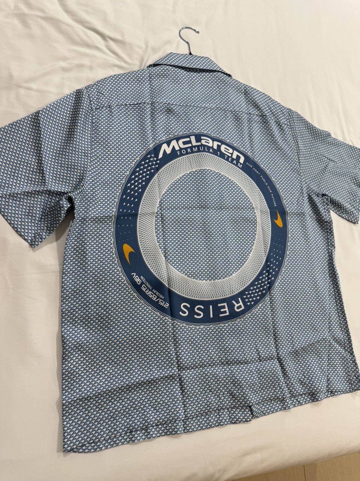 Reiss MCLAREN F1 CUBAN COLLAR SHIRT IN AIRFORCE BLUE Size US L / EU 52-54 / 3 - 3 Thumbnail