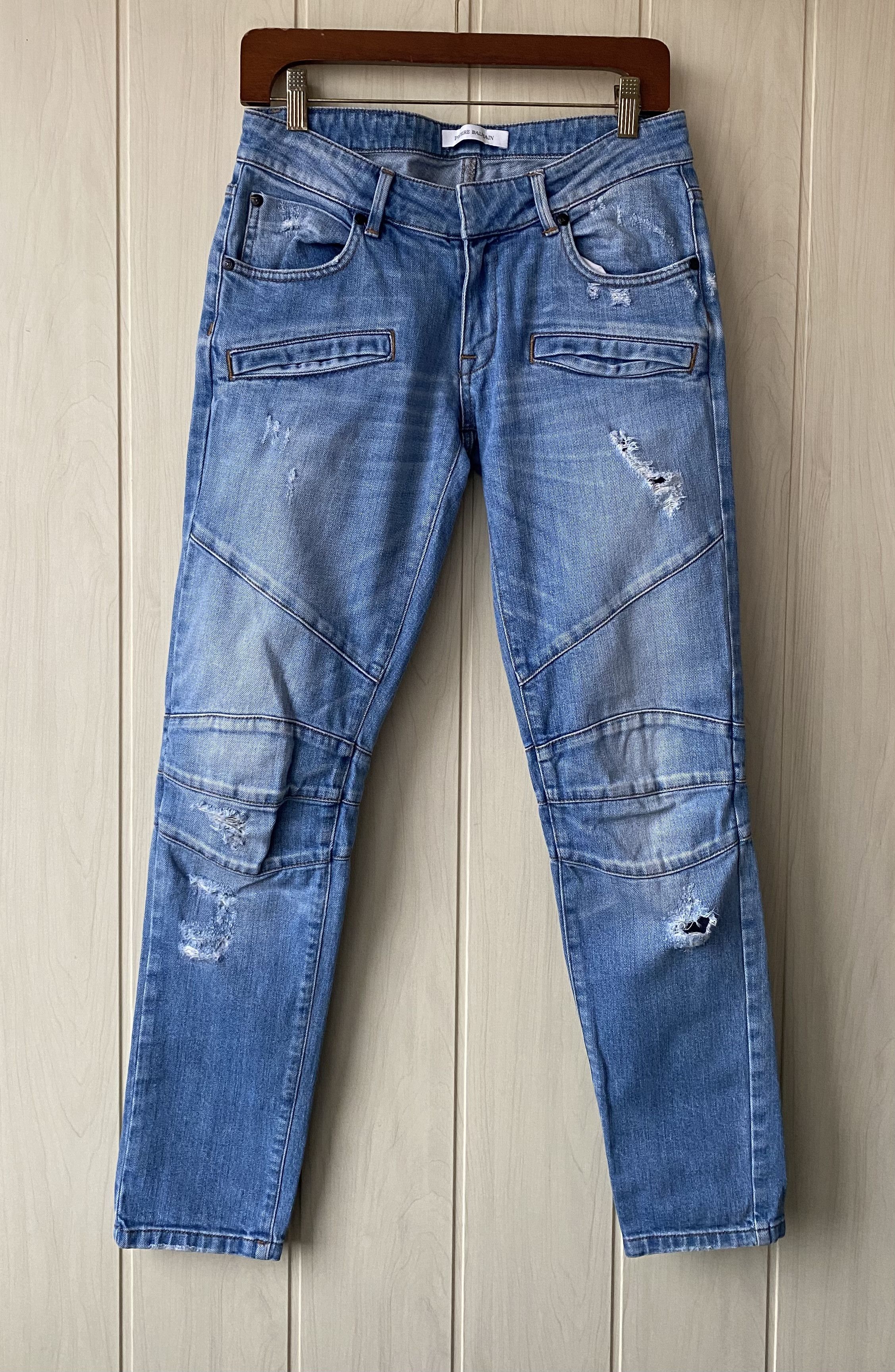 Balmain Pierre Balmain biker ripped jeans Size US 28 / EU 44 - 1 Thumbnail