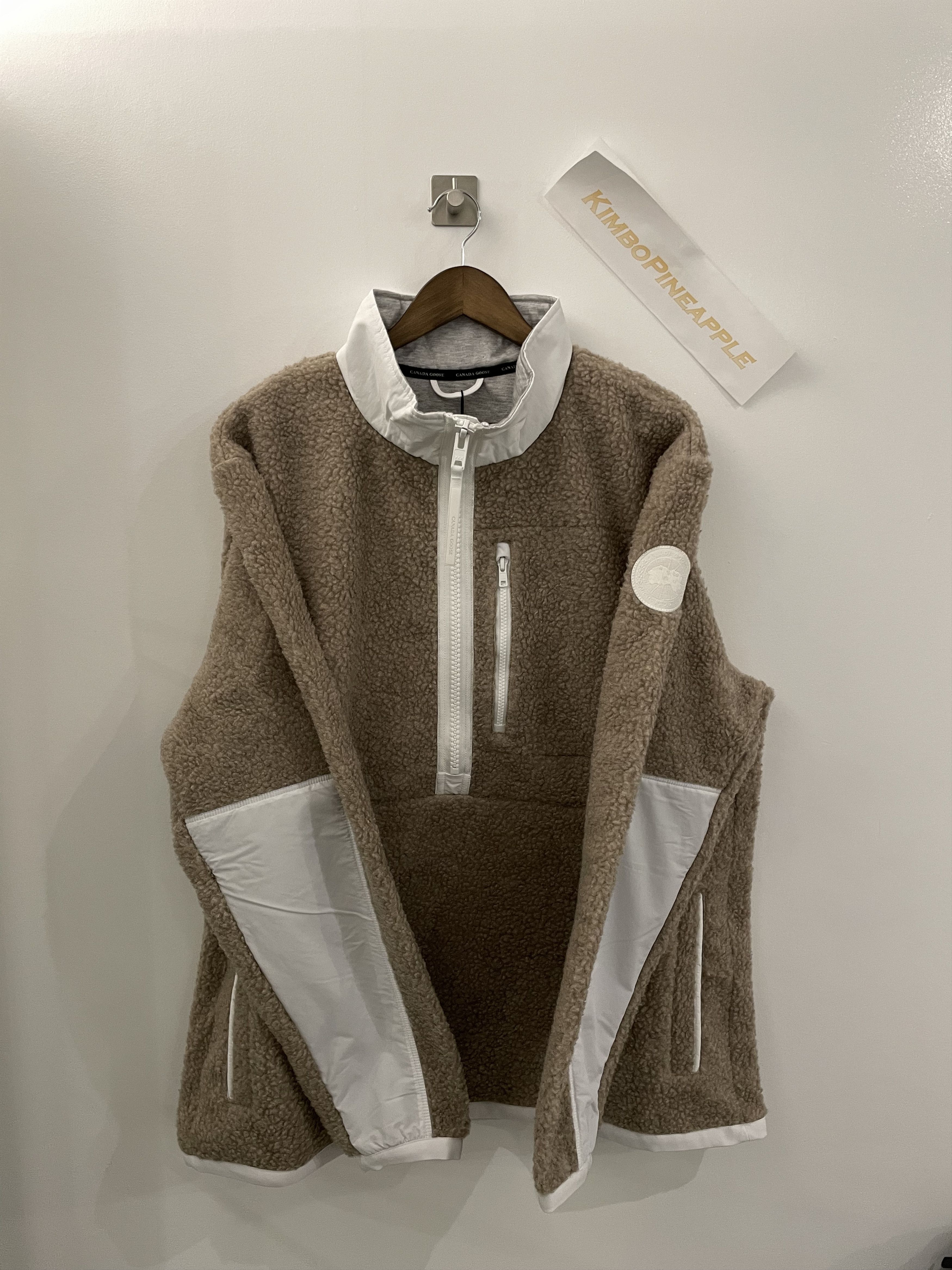 Contrast Stitching Pile Collar Long Sleeve Sweatshirt