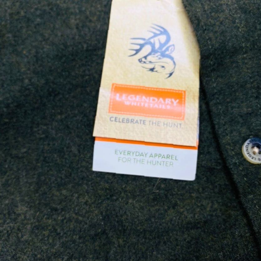 Vintage LEGENDARY WHITETAILS Buck Camp Flannel Chamois Shirt Mens XL Green NWT 8022 Buck Camp Flannel Chamois Shirt Mens XL Green NEW 8022 Size US XL / EU 56 / 4 - 7 Thumbnail