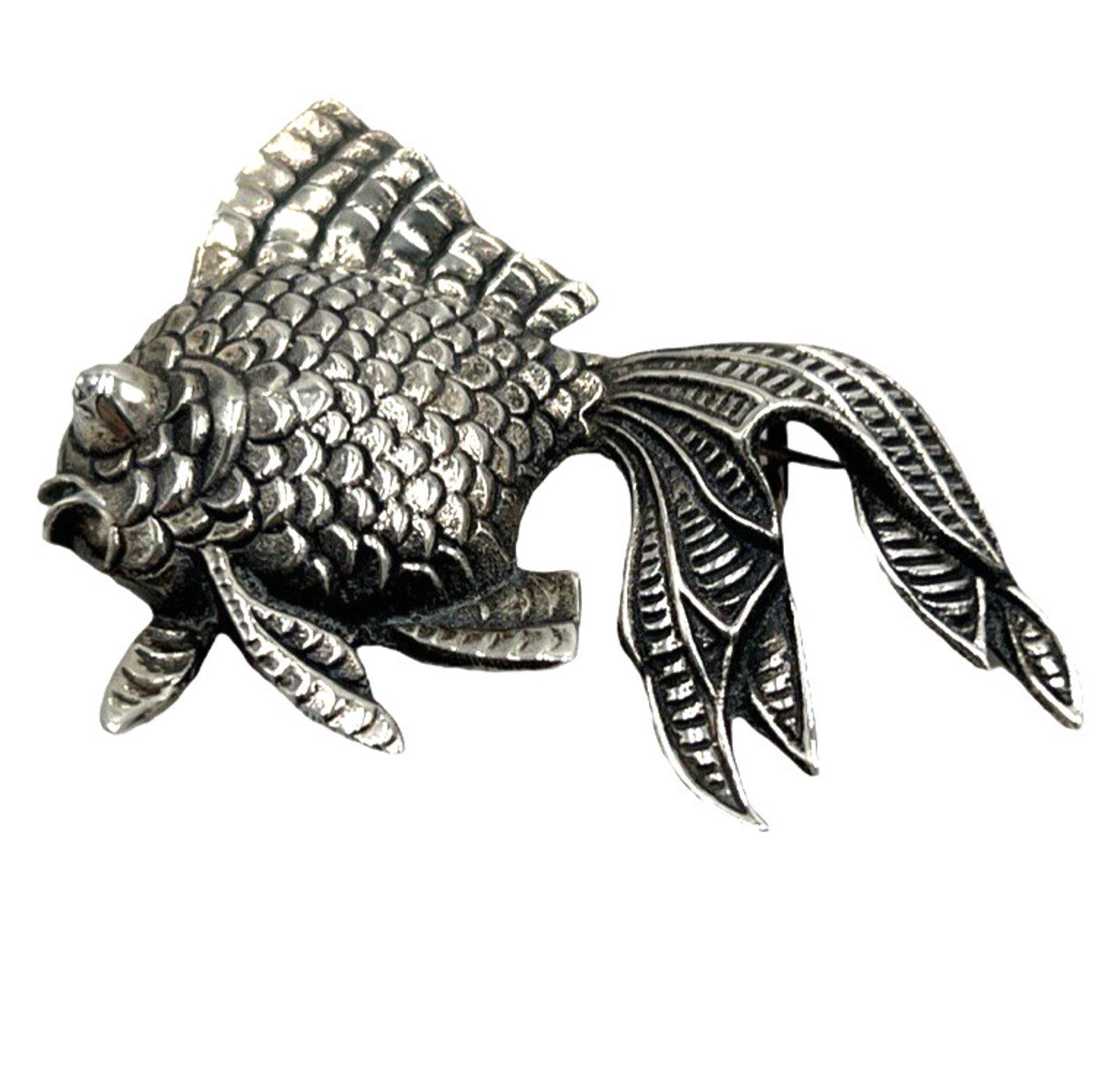 Other MEXICO Sterling Silver Figural Koi Fish Brooch Size ONE SIZE - 1 Thumbnail