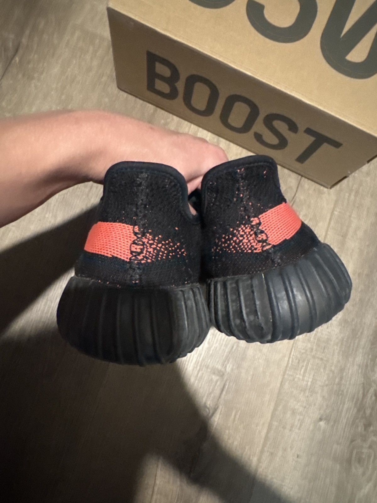 Yeezy Adidas Yeezy Boost 350 V2 Bred Black Red Size US 9 / EU 42 - 4 Thumbnail