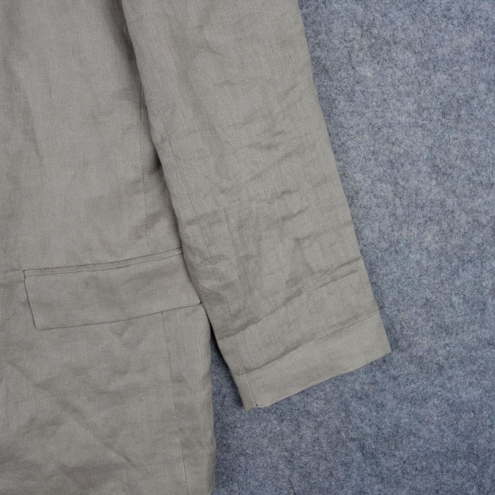 Zara VINTAGE? No — Zara Blazer Womens XL Beige Career Linen Lined Open Front Tailored Jacket Office Size XL / US 12-14 / IT 48-50 - 4 Thumbnail