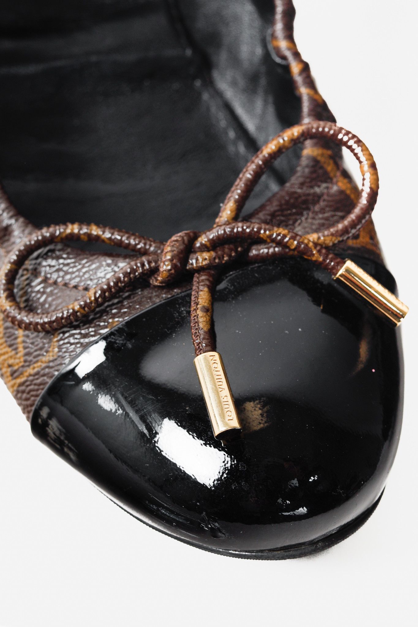 Louis Vuitton Louis Vuitton Flirty Monogram Canvas Cap-Toe Bow Flats Size US 6.5 / IT 36.5 - 7 Thumbnail