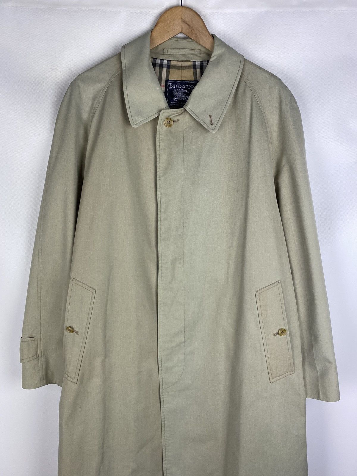 Burberry Burberrys vintage nova check lined men’s trench coat jacket Size US XXL / EU 58 / 5 - 4 Thumbnail