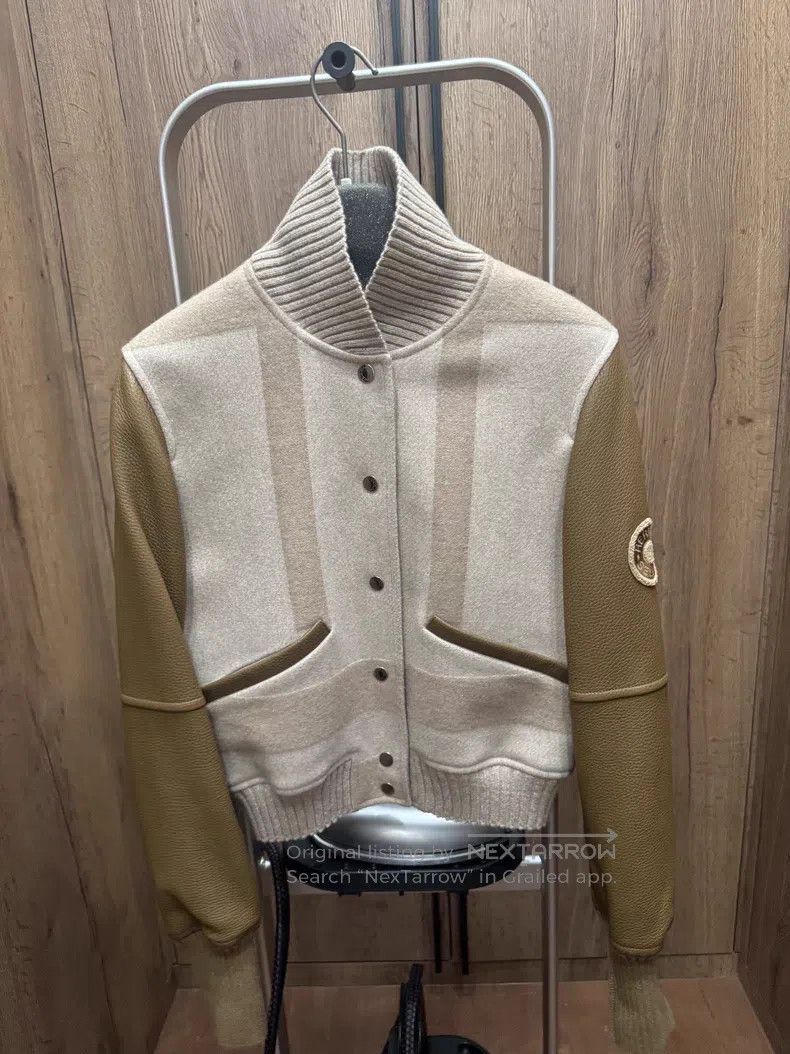 Hermes Hermes Leather and Cashmere Blended Jacket Size XS / US 0-2 / IT 36-38 - 2 Thumbnail