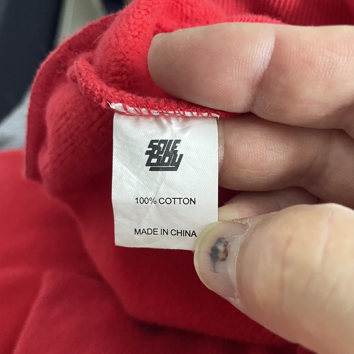 Other SOLEBOY Men’s Designer Red Sweatshirt Block Letter Patchd S Size US S / EU 44-46 / 1 - 6 Thumbnail