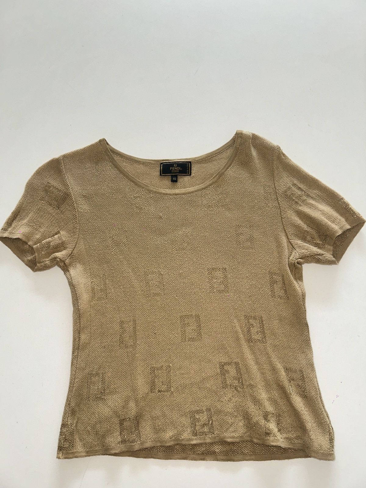 Fendi Fendi Vintage Tan Top Size S / US 4 / IT 40 - 5 Thumbnail