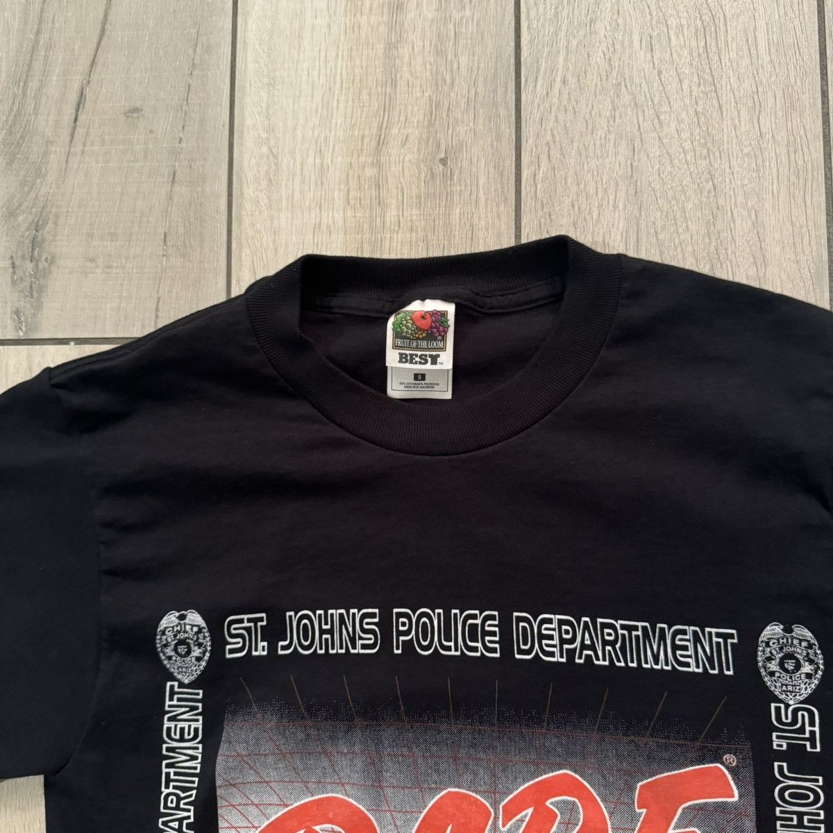 D.A.R.E × JNCO × Stussy Vintage 1996 90s Black And Red Drug Dare Graphic Tee Fits XS Size US XS / EU 42 / 0 - 11 Thumbnail