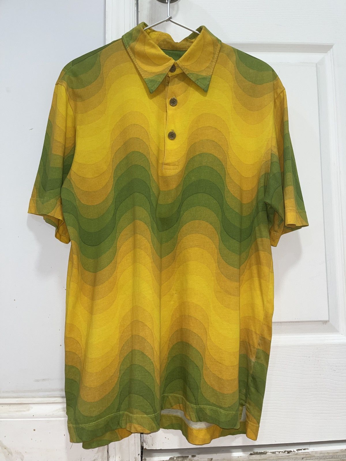 image of Dries Van Noten Verner Panton Shirt in Yellow, Men's (Size Medium)