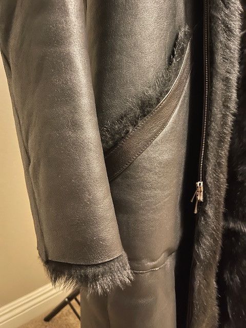 Inaisce Inaisce Leather Long Coat 100% Lambskin Long-Hair Shearling Size US XL / EU 56 / 4 - 5 Thumbnail