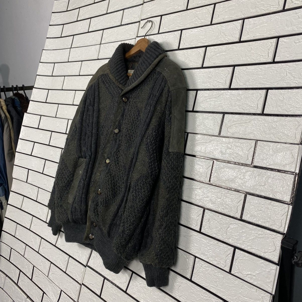 Japanese Brand 📌Vintage Wool Bomber Jacket Nicole St Gilles Issey Miyake Size US L / EU 52-54 / 3 - 3 Thumbnail