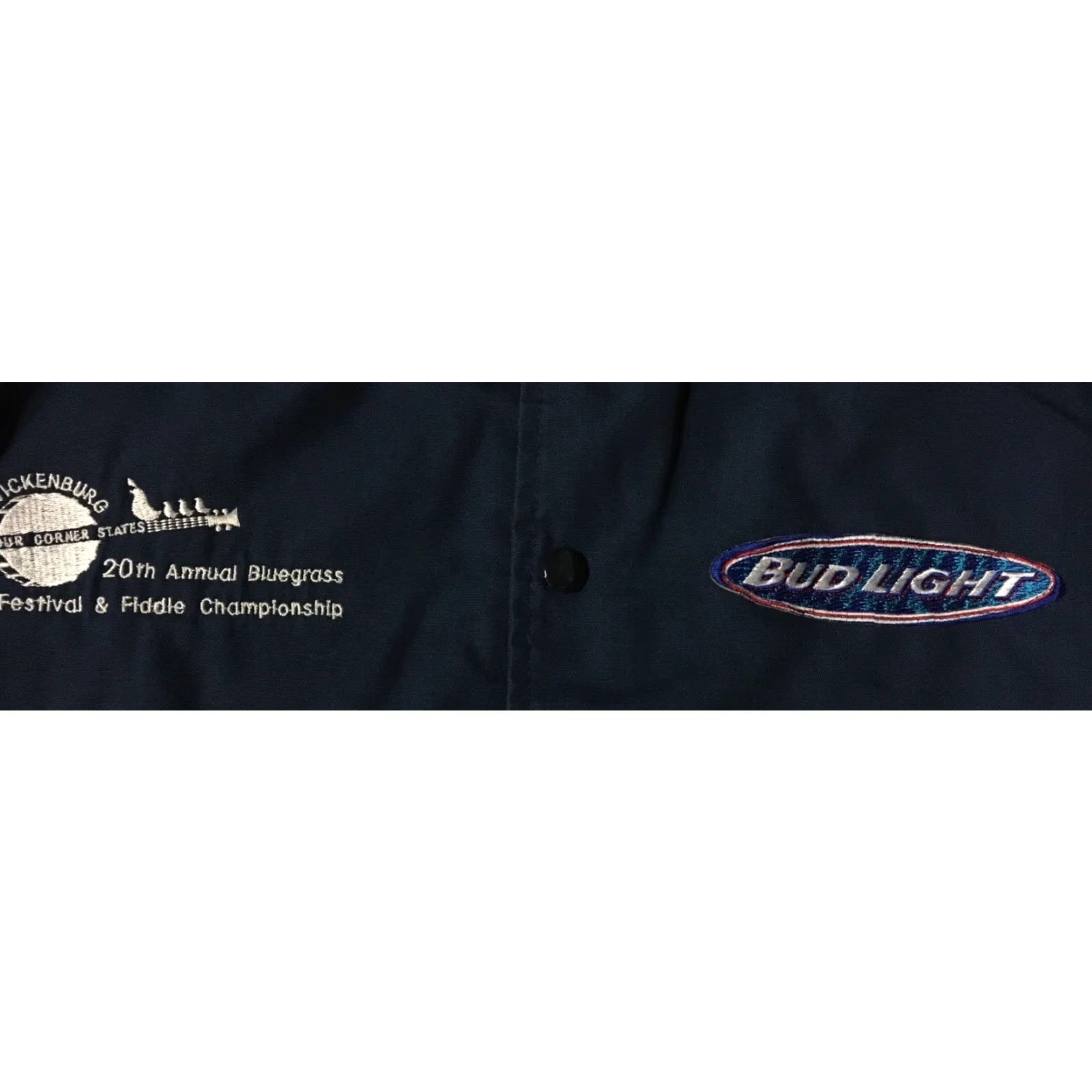 Folk VINTAGE Bud Light Bluegrass Festival Fiddle Championship Jacket 2XL Blue Bomber Jacket Men Embroidered 90s Grunge Folk USA Size US XXL / EU 58 / 5 - 2 Thumbnail