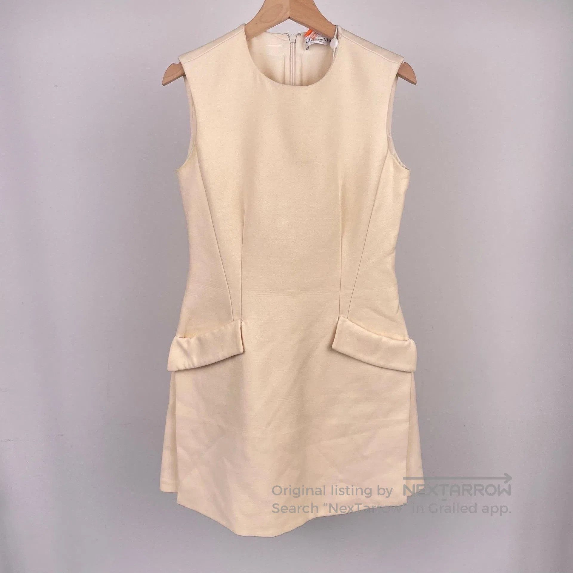 Dior Dior Light Yellow Silk Wool Dress. Size XXS / US 00 / IT 34 - 1 Thumbnail
