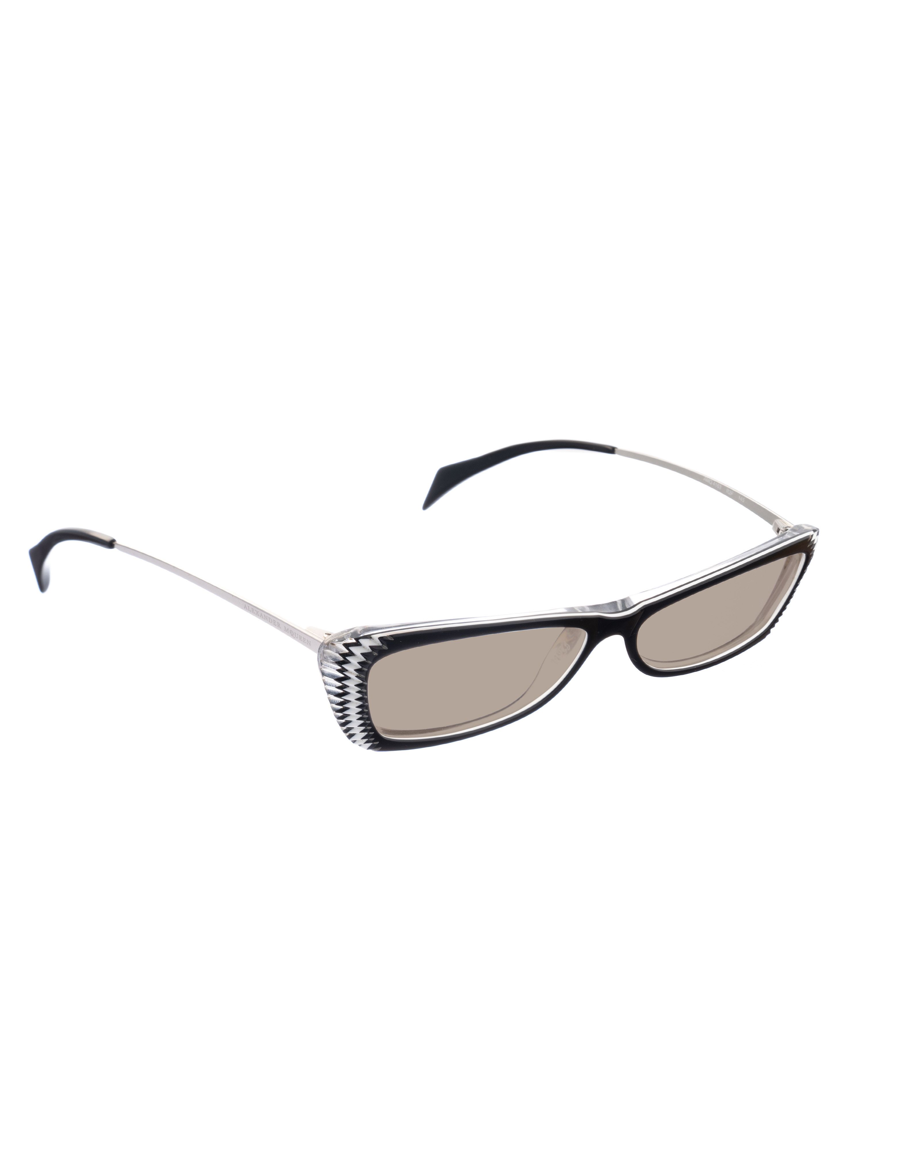 Alexander McQueen Alexander McQueen 90s Black & White Cat-Eye Sunglasses Size ONE SIZE - 3 Thumbnail
