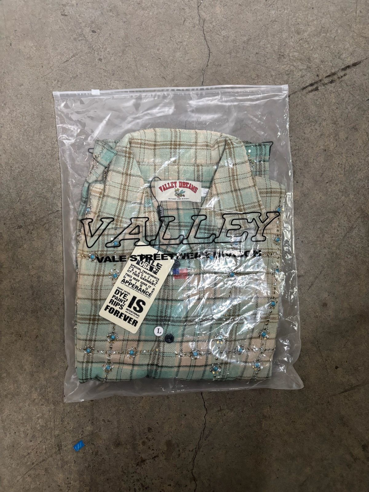 Vale Vale Forever Little Gems Flannel ‘Green’ Size US L / EU 52-54 / 3 - 6 Thumbnail