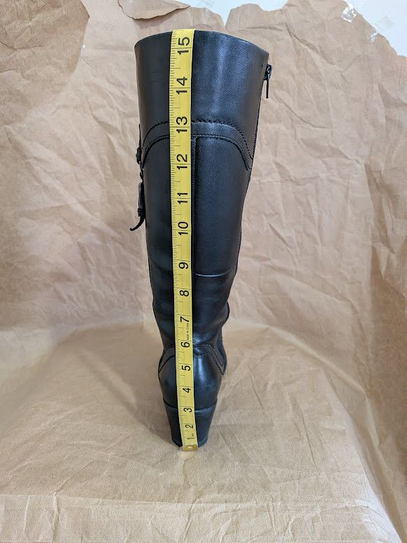 Clarks Ingalls Vicky knee high tall blk boots sz 7.5 Wide calf Size US 7.5 / IT 37.5 - 7 Thumbnail
