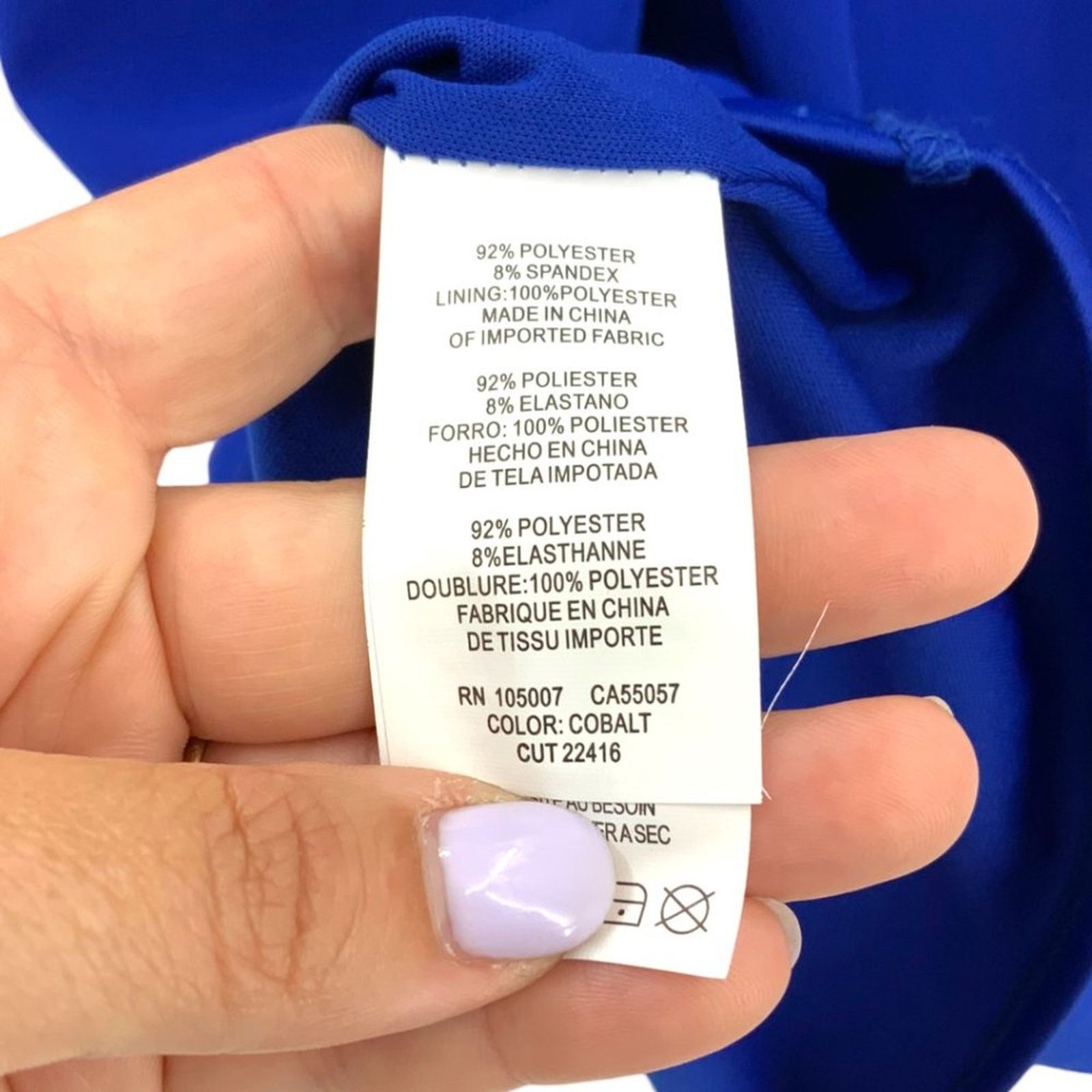 Other Marina Blue One-Shoulder Sheath Dress Size 16 NWOT $159 MSRP Size XXL / US 16-18 / IT 52-54 - 8 Thumbnail