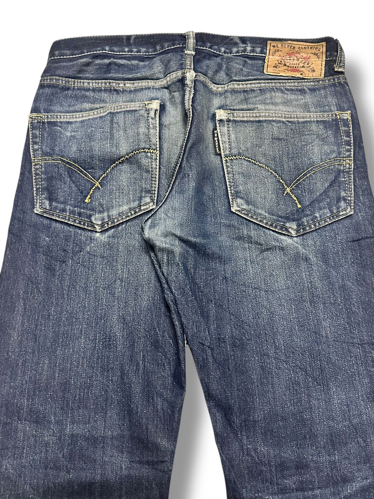 HOLLYWOOD RANCH MARKET Vintage HRM Distressed Jeans Baggy Loose With Thunder Faded Size US 32 / EU 48 - 6 Thumbnail