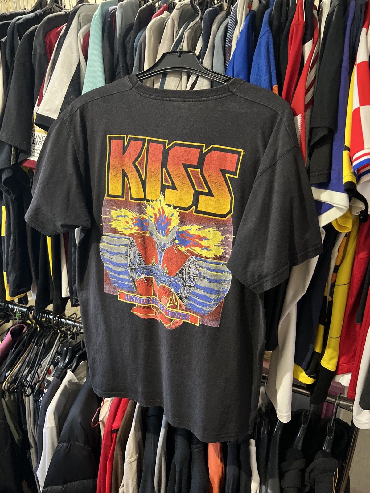 Band Tees VINTAGE KISS 10TH ANNIVERSARY WORLDWIDE TOUR BAND AOP TEE Size US XL / EU 56 / 4 - 2 Thumbnail