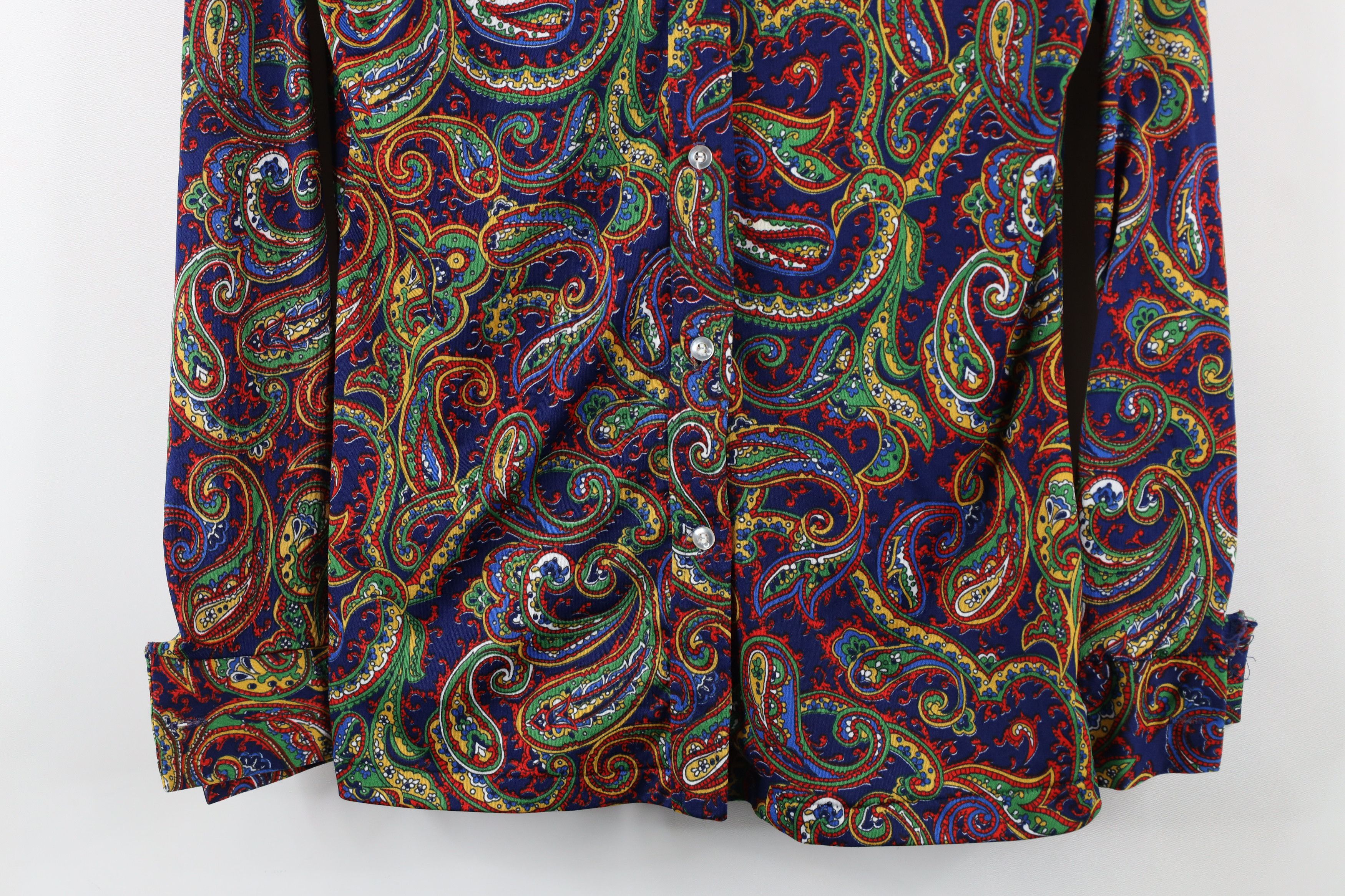 Vintage Vintage 60s 70s Streetwear Knit Collared Button Shirt Size XL / US 12-14 / IT 48-50 - 3 Thumbnail