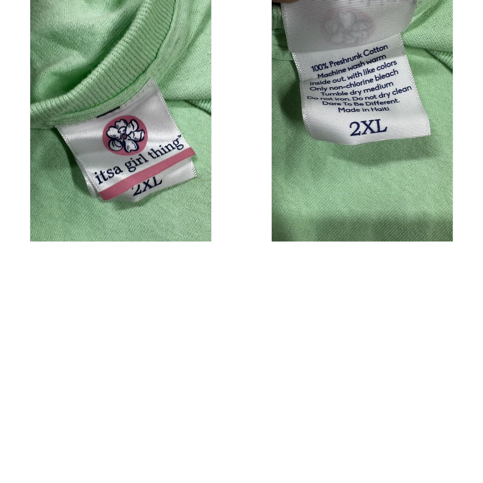 Vintage It’sa Girl Thing Shirt Womens 2XL Green Oklahoma Thing Graphic Tee Floral Glitter State Pride Tee Size XXL / US 16-18 / IT 52-54 - 8 Thumbnail