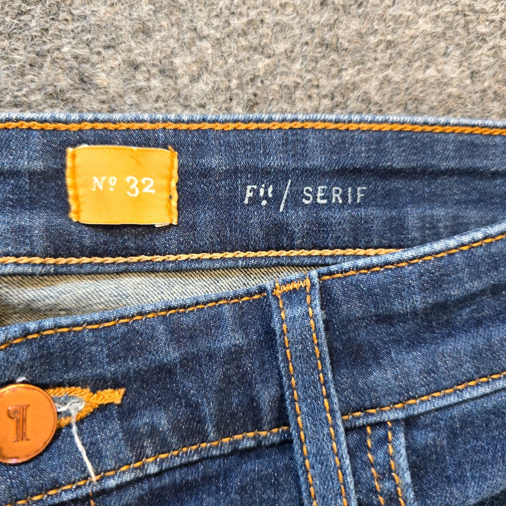 Vintage Pilcro Anthropologie Jeans Womens 32 Blue Serif Skinny Slim Mid Rise Capsule Size 24" / US 00 / IT 34 - 5 Thumbnail