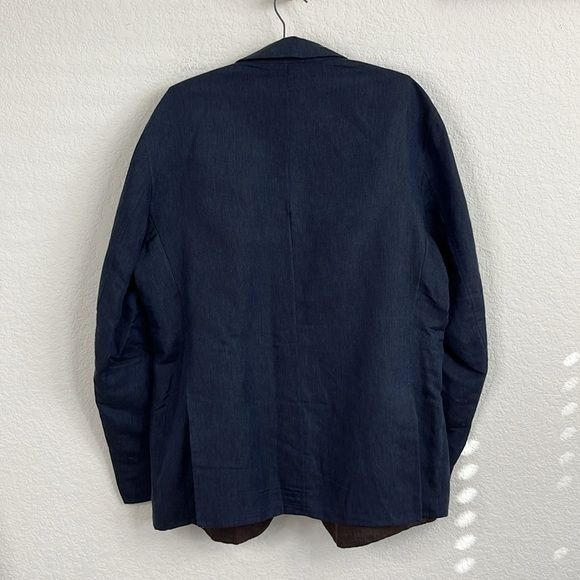 Brioni Brioni Men's Linen Wool Silk Deconstructed Blazer Size 48R - 8 Thumbnail