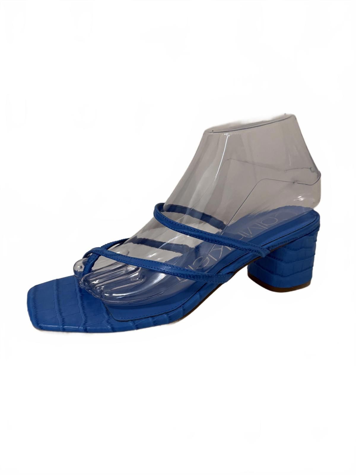 Calvin Klein CALVIN KLEIN Strappy Block Heel Sandals in Blue (US 8) Size US 8 / IT 38 - 1 Thumbnail