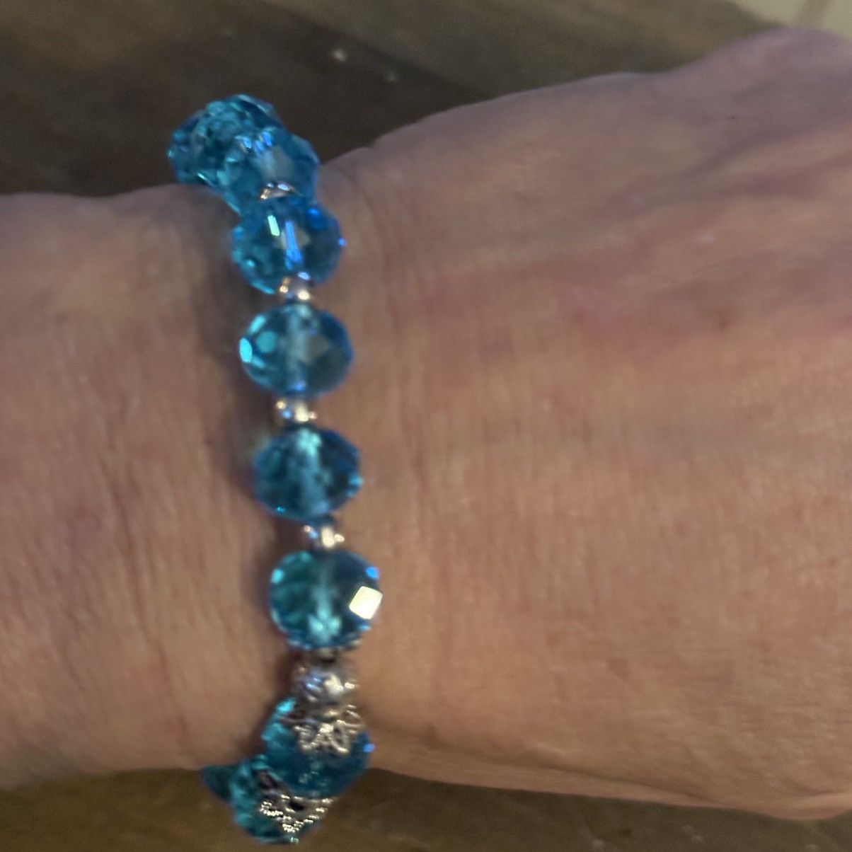 Other March birthstone rosary crystal bead bracelet Size ONE SIZE - 3 Thumbnail