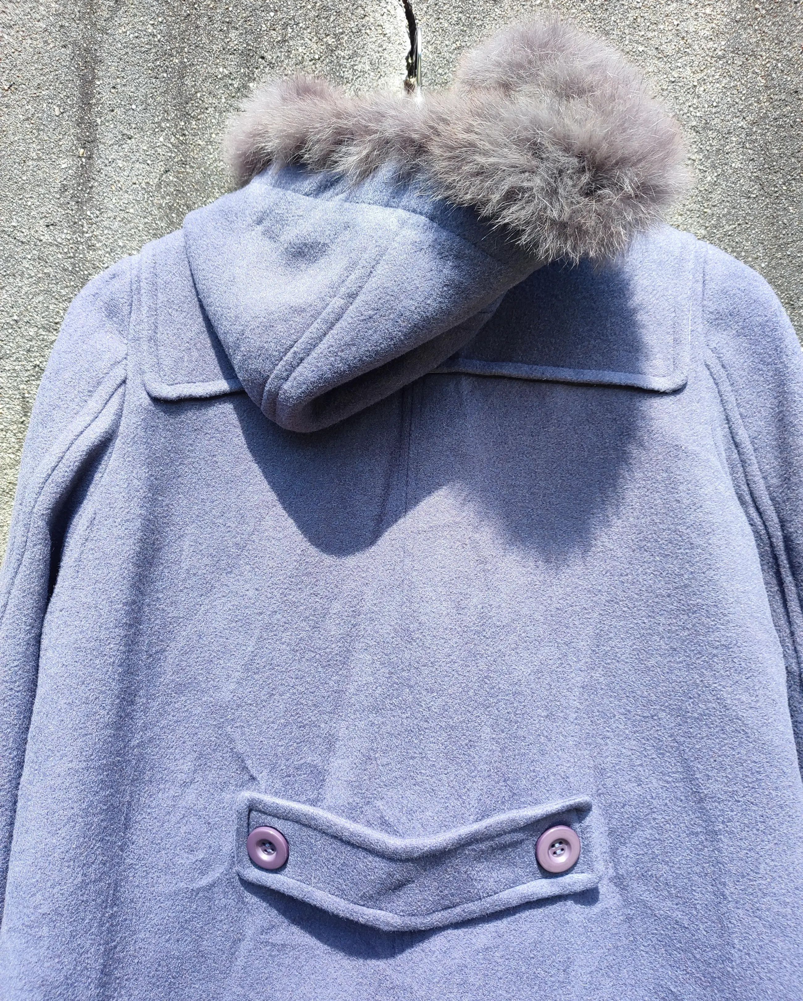 Jil Stuart Jill Stuart Wool Duffle Coat with Faux Fur Trim – Lavender Size M / US 6-8 / IT 42-44 - 8 Thumbnail