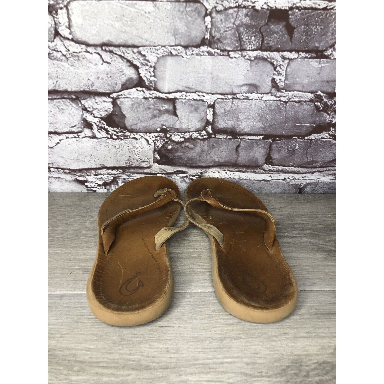 Olukai OluKai Kapehe Luana Sahara Brown Leather Flip Flop Sandals W Size US 7 / IT 37 - 3 Thumbnail