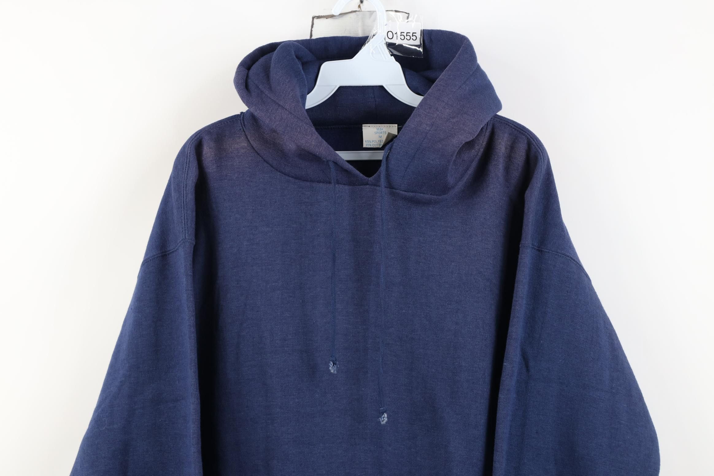 Vintage Deadstock Vintage 90s Streetwear Blank Heavyweight Hoodie Size US M / EU 48-50 / 2 - 2 Thumbnail