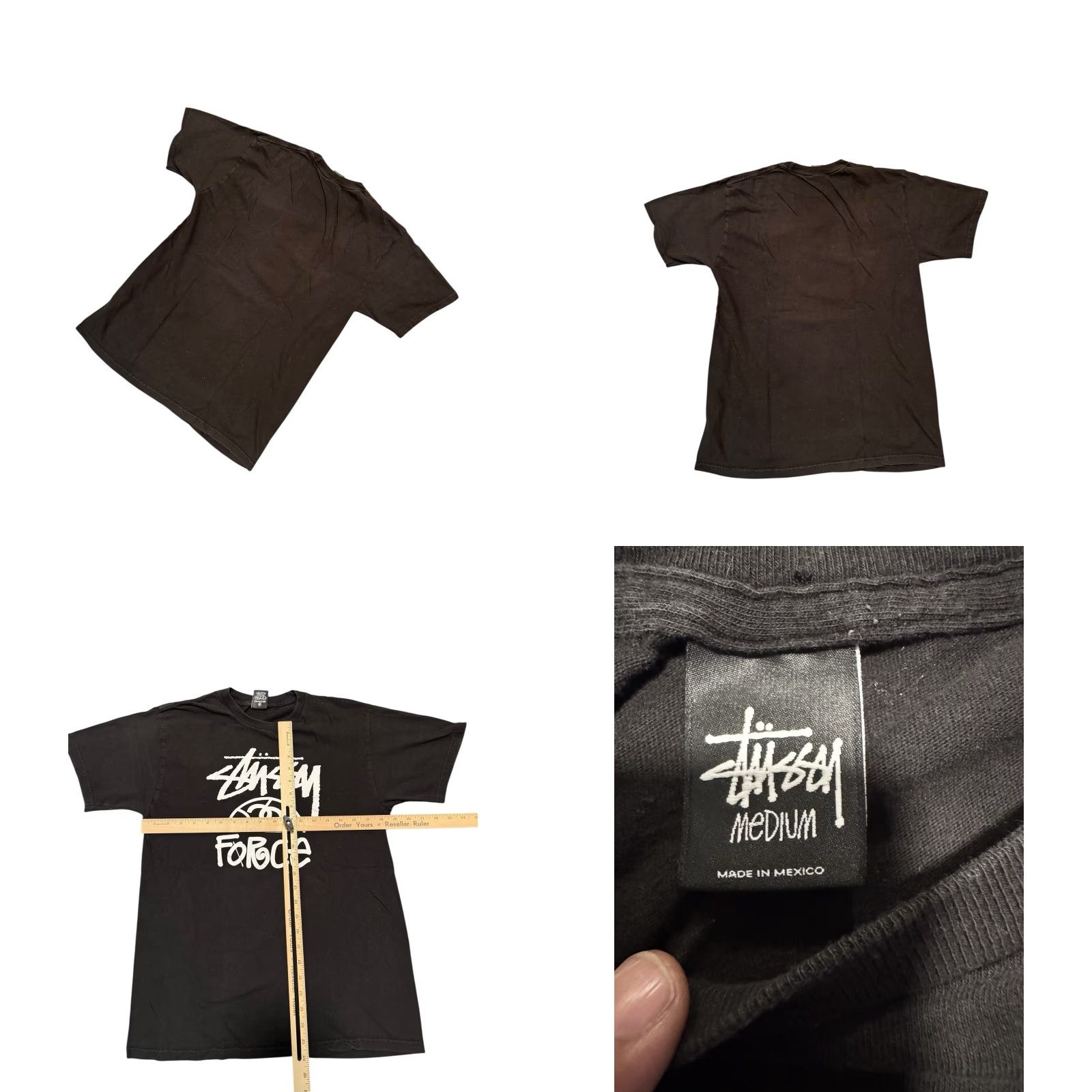 Nike Stussy X Nike Force Graphic T Shirt Limited Black Size Medium Mens Shirt Short Sleeve Crew Neck T-Shirt Cotton Knit 2020s Vintage: No Size US M / EU 48-50 / 2 - 8 Thumbnail