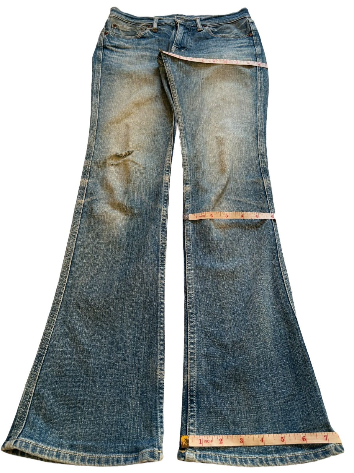 Japanese Brand × OMNIGOD Vintage Japanese Omnigod Mud Wash Bootcut Flare Jeans Size 27" / US 4 / IT 40 - 14 Thumbnail