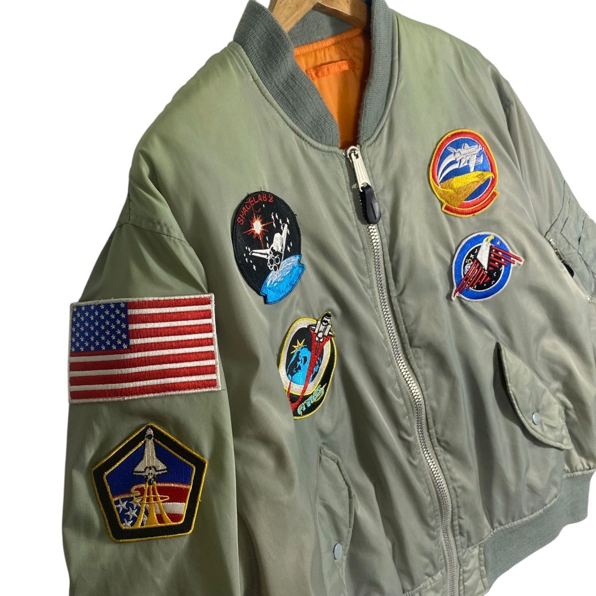 Japanese Brand Vintage 90s Flyers Mens Intermediate MA-1 Reversible Bomber Size US L / EU 52-54 / 3 - 7 Thumbnail
