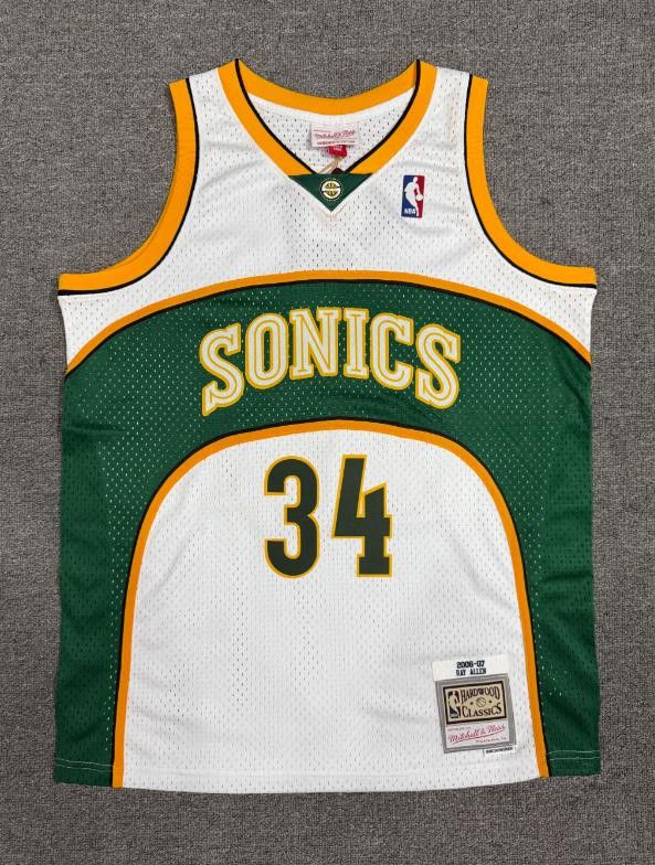 NBA 34 Ray Allen Jersey Seattle SuperSonics Jersey Size US M / EU 48-50 / 2 - 1 Thumbnail
