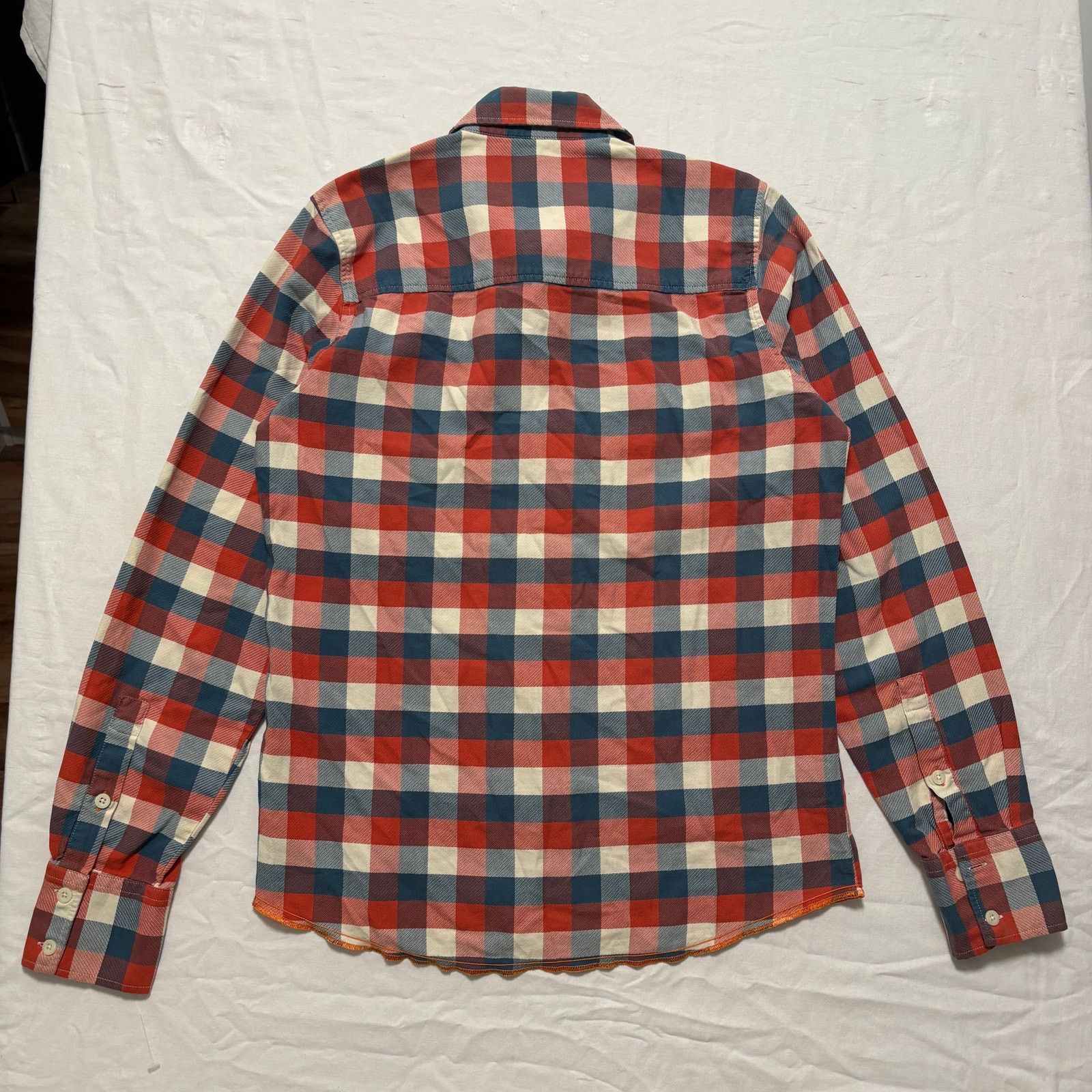 Nudie Jeans Nudie Jeans Co. Windowpane Plaid Button Up Shirt Blue Red S Size US S / EU 44-46 / 1 - 5 Thumbnail