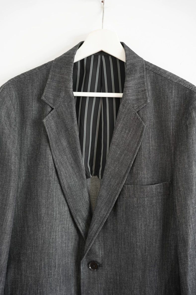 Yohji Yamamoto Yohji Yamamoto size 2 10cm Striped Sleeve White Line blaze Size 36R - 3 Thumbnail